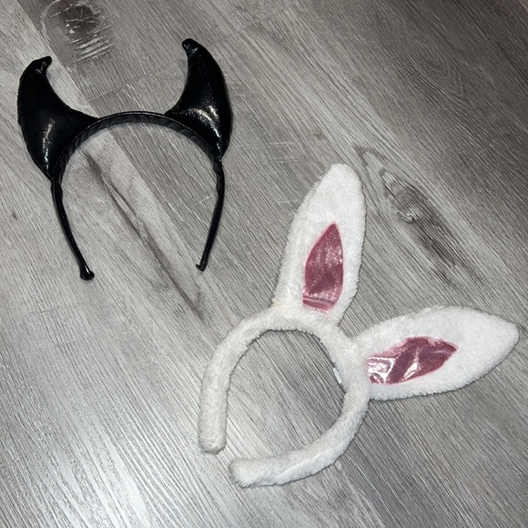 NEW Black Vinyl Devil Horns Headband! (And bunny ears headband) - Picture 3 of 3